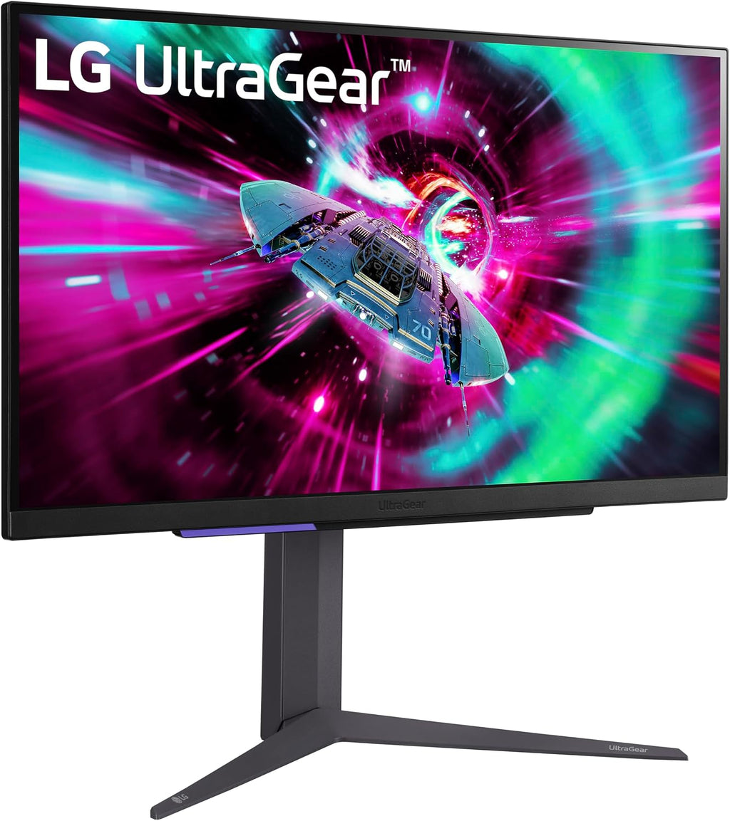 LG 27' Ultragear 4K UHD (3840x2160) Gaming Monitor, 144Hz, 1ms, VESA DisplayHDR 400, G-SYNC and AMD FreeSync Premium, HDMI 2.1, DisplayPort, 4-Pole HP Out DTS HP:X, Tilt/Height/Pivot Stand, Black