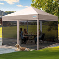 Quictent 8'x8' Pop up Screened Canopy Tent with Mosquito Netting, Portable Easy up Outdoor Screen House Shelter for Patio, Camping and Picnic, Includes Wheeled Carry Bag