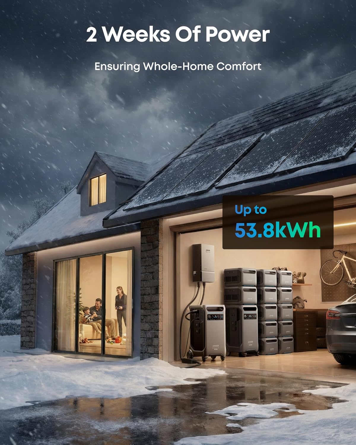 Anker SOLIX F3800 Plus Portable Power Station with Double Power Hub, 7.68kWh, 12,000W AC Output, Generators for Home Use, 3,200W Solar Input, Works with Generator, For Power Outages and Emergencies