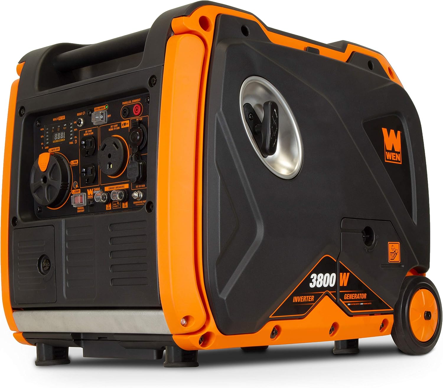 WEN Super Quiet 3800-Watt RV-Ready Portable Inverter Generator with Fuel Shut-Off and Electric Start (56380i)