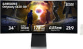 Samsung 34' Odyssey OLED G8 (G85SD) Ultra-QWHD QD-OLED G-Sync Compatible Curved Gaming Monitor, 175Hz, 0.03ms, Glare-Free Display, AMD FreeSync Premium Pro, 3 Yr Warranty,LS34DG856SNXZA,2024