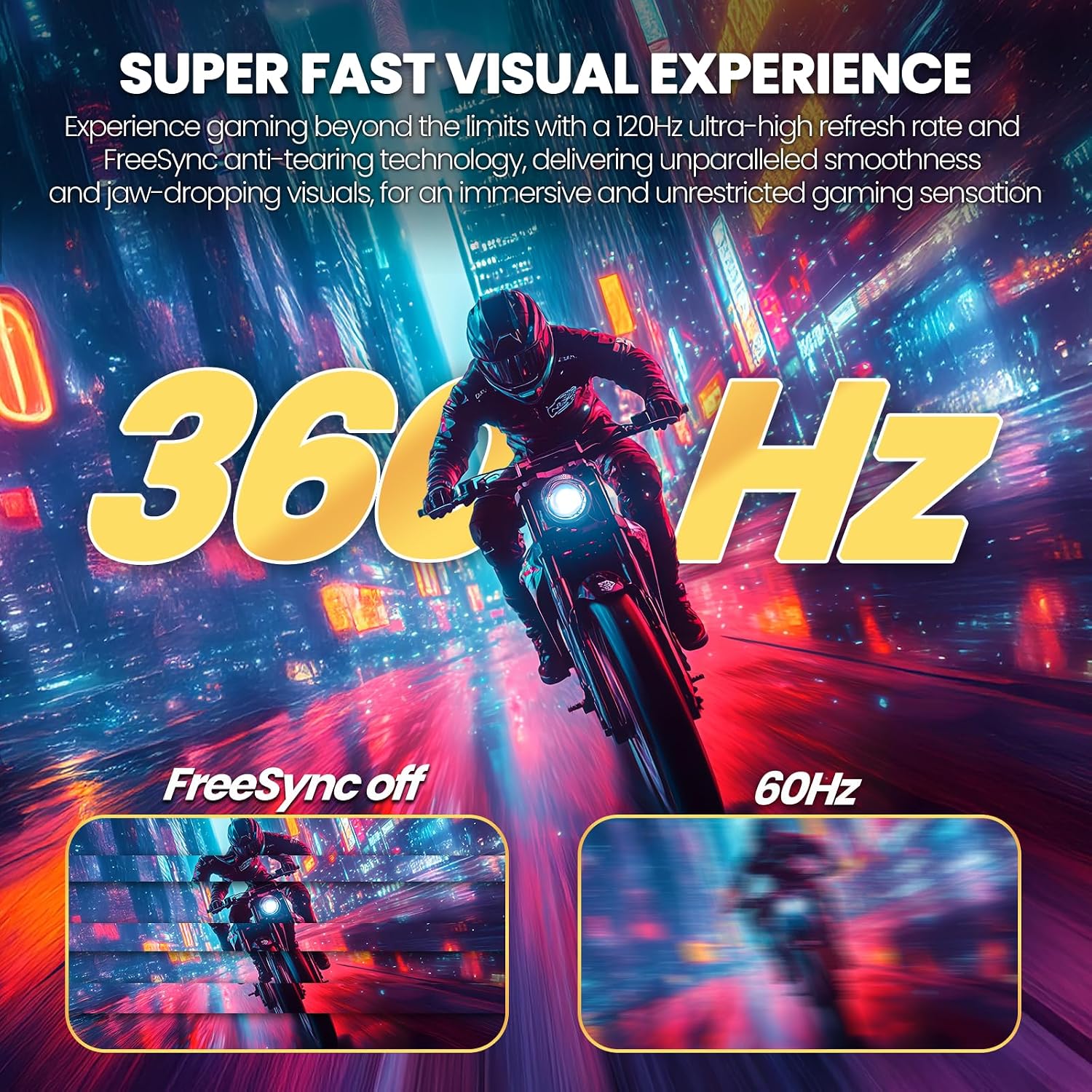 CRUA 27 Inch Gaming Monitor 360HZ, 2K QHD 2560x1440 IPS Panel White Computer Monitors with Built in Speakers, Support AMD FreeSync, 120% sRGB, Blue Light Filter, DP1.4 & HDMI2.1, Wall Mountable