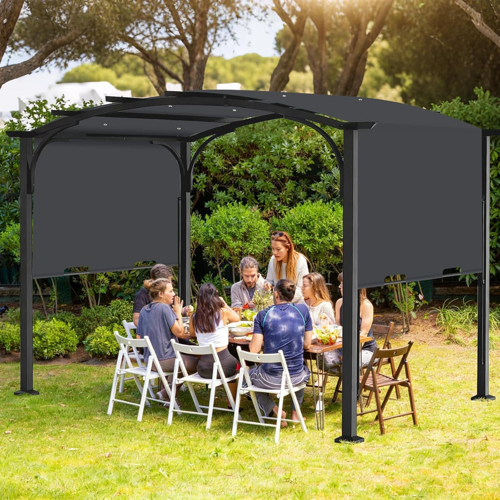 Pergola Canopy Replacement Cover for Lowe's Allen + Roth 10x10 Ft Freestanding Pergola, 200' x 103' Shade Cover, Compatible with Model #L-PG152PST-B,Cover Only (Dark Gray)