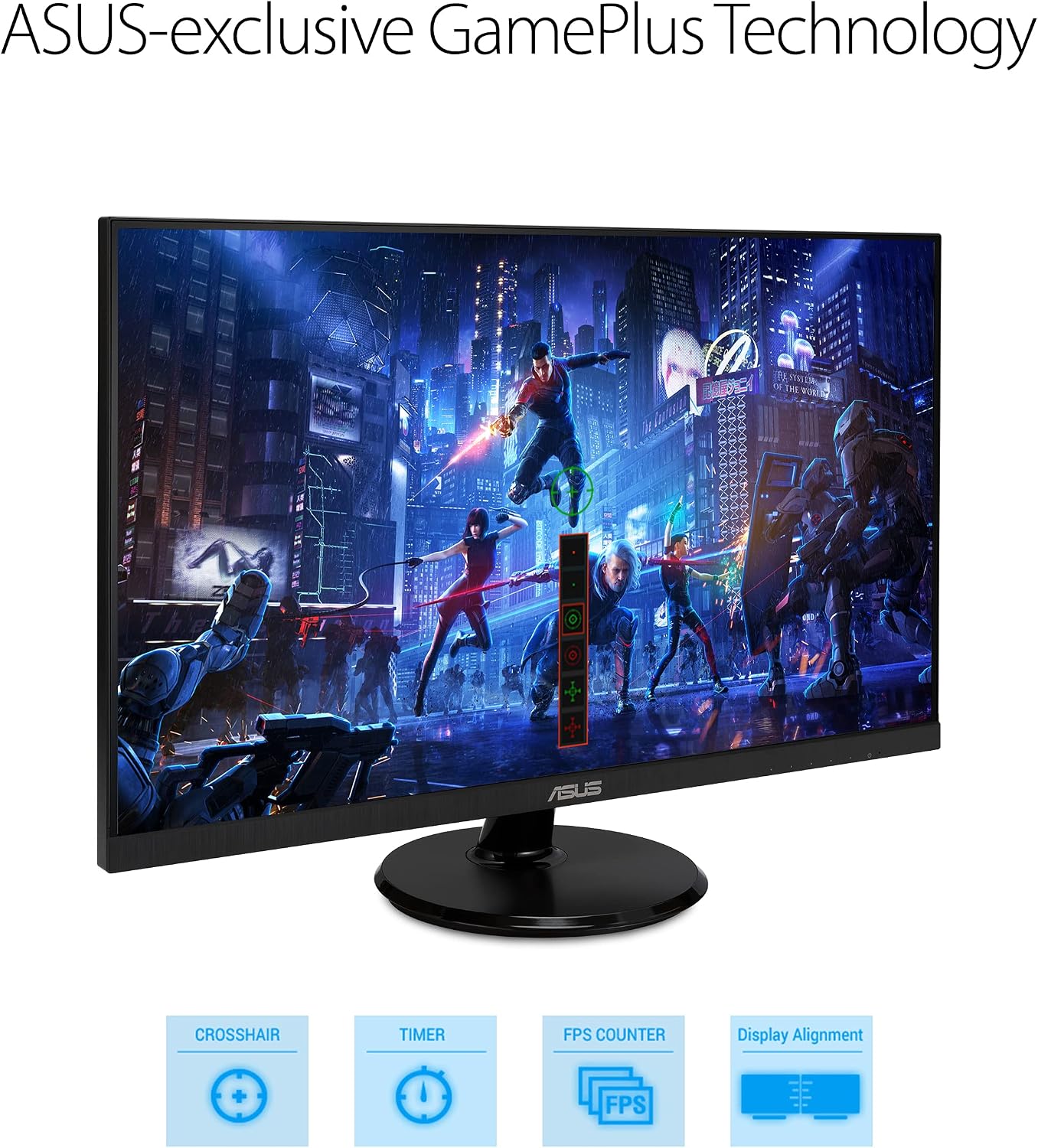 ASUS 27' 1080P Monitor (VA27DQ) - Full HD, IPS, 75Hz, Speakers, Adaptive-sync/FreeSync™, Low Blue Light, Flicker Free, VESA Mountable, Frameless, HDMI, VGA, DisplayPort, Tilt Adjustable, Black