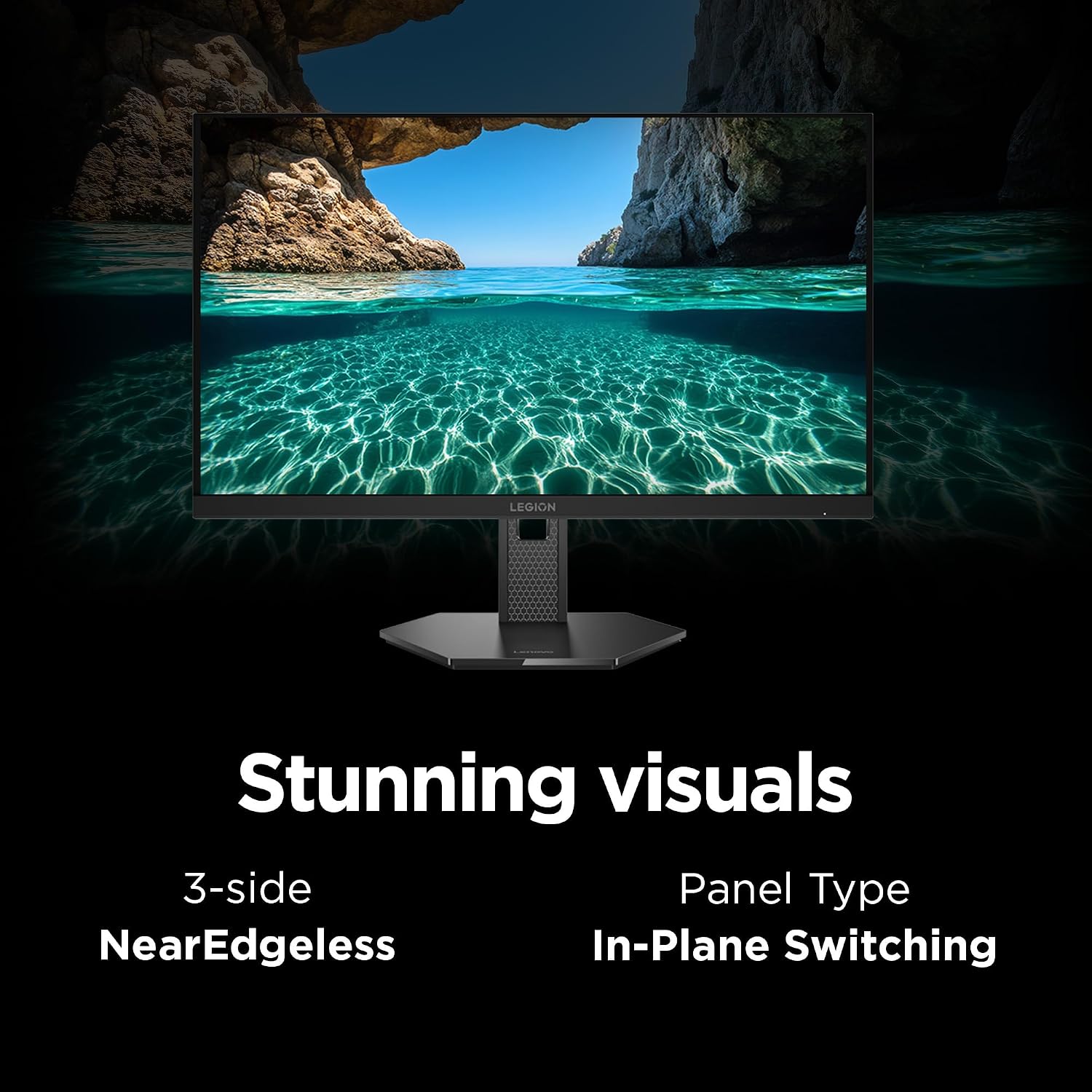 Lenovo Legion 27QD-10 Gaming Monitor - 27' QHD IPS Display - 240Hz Refresh Rate - 0.5 ms MPRT - 99% sRGB - AMD FreeSync™ Premium - Ergonomic Stand