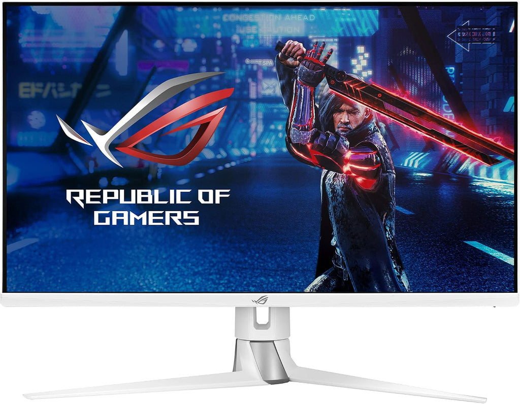 ASUS (PG329Q-W ROG Swift 32' 1440P Gaming Monitor - White, QHD (2560 x 1440), Fast IPS, 175Hz, 1ms, Extreme Low Motion Blur Sync, G-Sync Compatible, Eye Care, DisplayPort, HDMI, USB, DisplayHDR600