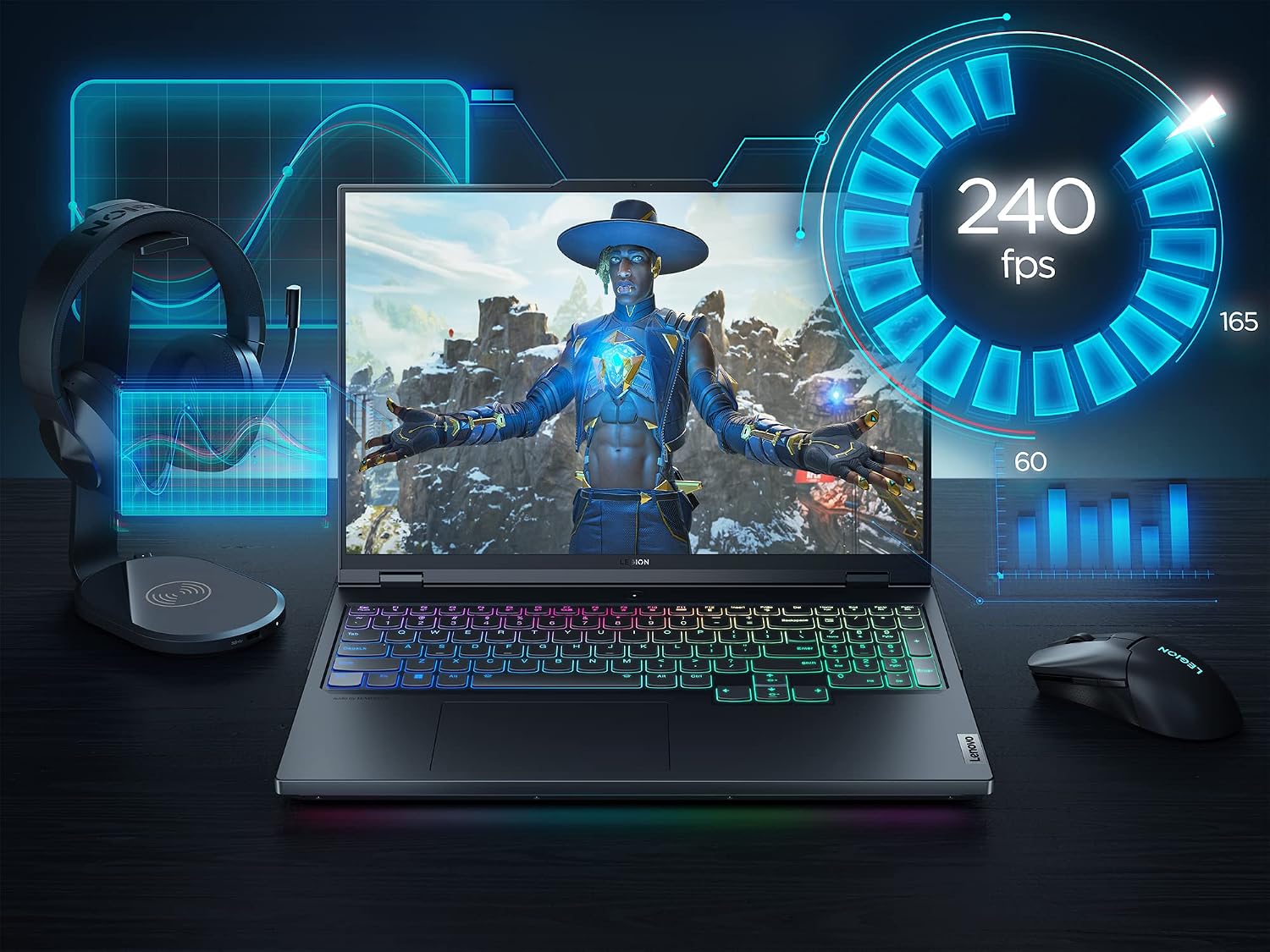 Lenovo Legion Pro 7i 16' QHD+ 500nits Gaming Laptop 240Hz Intel Core i9-13900HX 16GB RAM 1TB SSD NVIDIA GeForce RTX 4080 12GB Windows 11 Onyx Grey