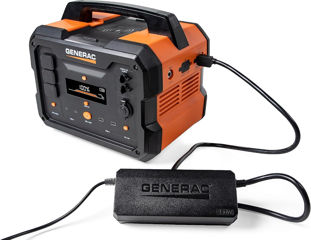 Generac Charge Enhancer 450W Charger - Compatible with GB2000 Portable Power Stations - Lightweight - Clean Emission Free Portable Power