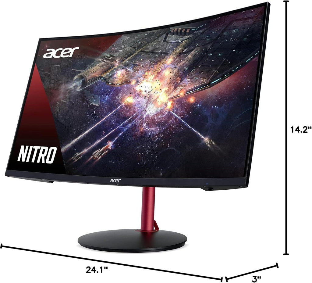acer Nitro XZ272U Pbmiiphx 27' 1500R Curved Zero-Frame WQHD (2560 x 1440) Gaming Monitor | AMD FreeSync | Up to 165Hz | 4ms (G to G) | HDR 400 | 95% sRGB (1 x Display Port & 2 x HDMI 2.0 Ports)