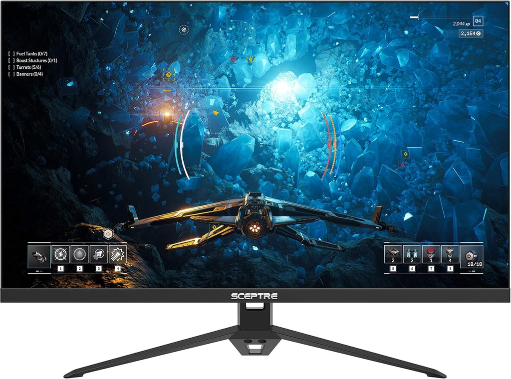 Sceptre 27-inch FHD 1080p IPS Gaming LED Monitor up to 165Hz 144Hz 1ms DisplayPort HDMI, FreeSync FPS RTS Build-in Speakers Gunmetal Black 2022 (E275B-FPT165)