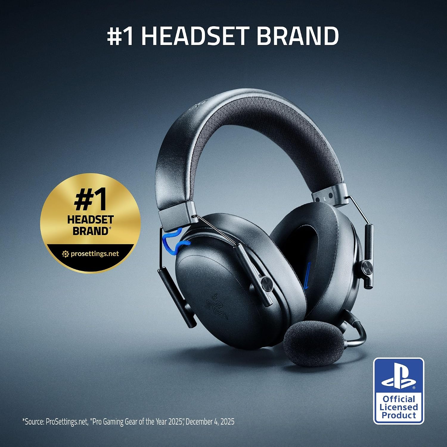 Razer BlackShark V3 Wireless Gaming Headset for PS5: 50mm Drivers - Super Wideband Mic - 2.4 GHz, Bluetooth - Works with PC, Mac, Nintendo Switch, Smartphone - Long Battery Life - Black