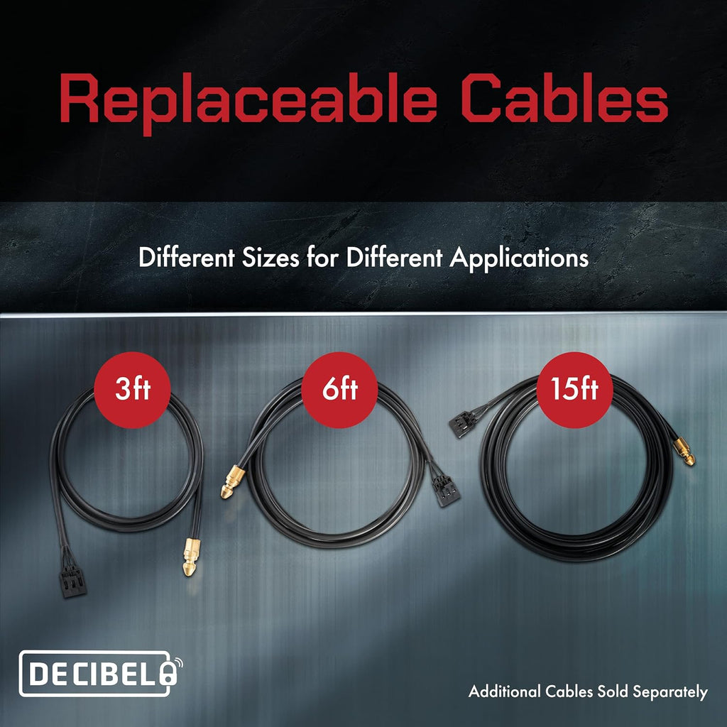 Decibel 15ft Cable Lock with 100dB Alarm, Theft Deterrent for Outdoor Gear, Tools, Kayaks & Generators