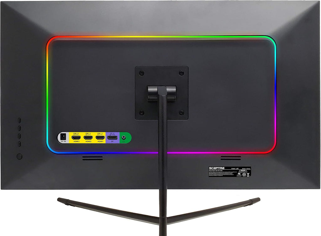 Sceptre IPS 24' LED Gaming Monitor 1ms HDMI DisplayPort up to 165Hz AMD FreeSync Premium Build-in Speakers, Edgeless Machine Black 2021 (E248B-FPN168)