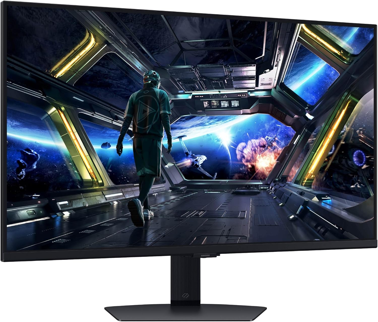 Samsung 32' Odyssey G7 (G70D) 4K UHD IPS 144Hz 1ms(GtG) Smart Gaming Monitor, G-Sync Compatible, AMD Freesync Premium, Vivid Colors, Adjustable Stand, Black Equalizer, LS32DG702ENXZA