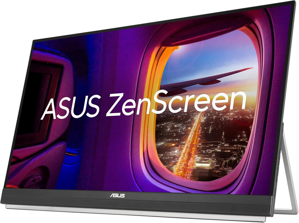 ASUS ZenScreen 27' 1440P Transportable Monitor (MB27ACF) - QHD (2560 x 1440), IPS, 100Hz, USB-C PD 70W, Speakers, Carrying Handle, Kickstand, C-clamp, Sub-woofer, 2.1 Channel Audio, 3 yr Warranty