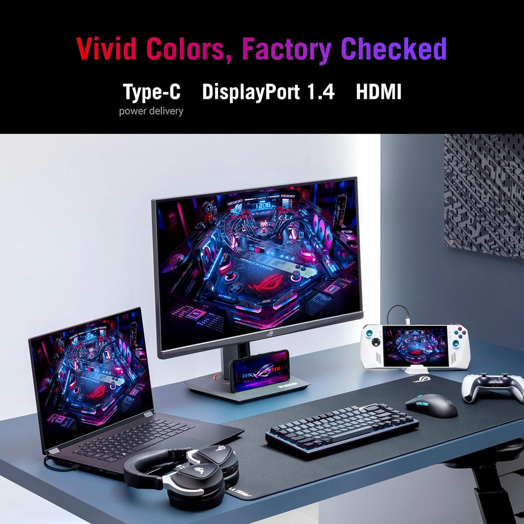 ASUS ROG Strix 27' 1440P USB-C HDR Gaming Monitor (XG27ACMS) – QHD (2560 x 1440), 320Hz, 0.3ms, Fast IPS, Extreme Low Motion Blur Sync, G-SYNC Compatible, DisplayWidget, Tripod Socket, 3 yr Warranty