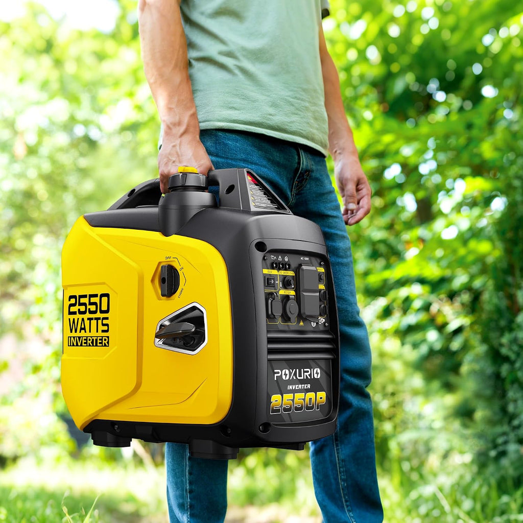 2550-Watt Portable Inverter Generator for Home Use, 1.06Gallon Large Fuel Tank Up to 10 Hours Use, 120V Gas Powered Generator Super Quiet - EPA Compliant-Yellow