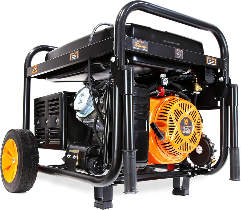 WEN DF1100X 11000-Watt Electric Start Portable Generator with Wheel Kit and CO Shutdown Sensor, Black