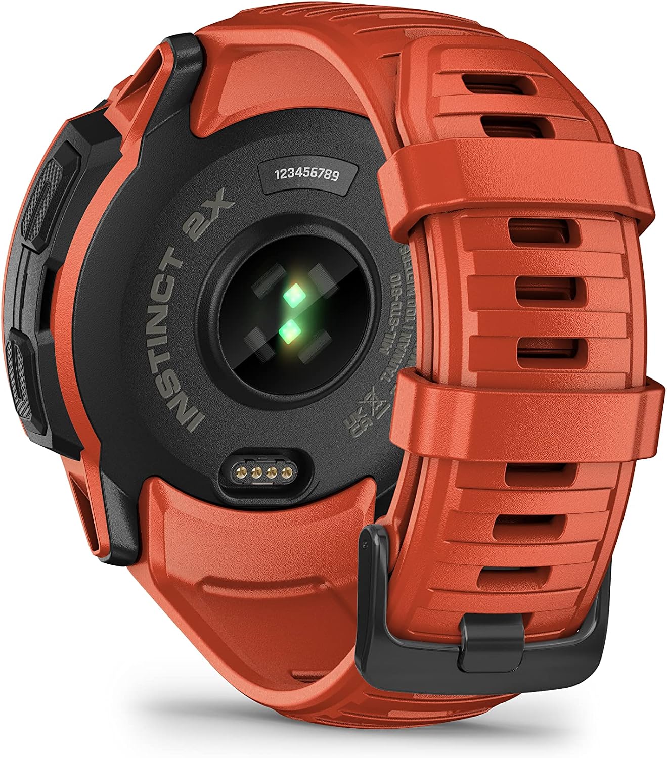 Garmin Instinct 2X Solar, Rugged GPS Smartwatch, Built-in Flashlight, Solar Charging Capability, Multi-Band GNSS, Flame Red (Renewed)