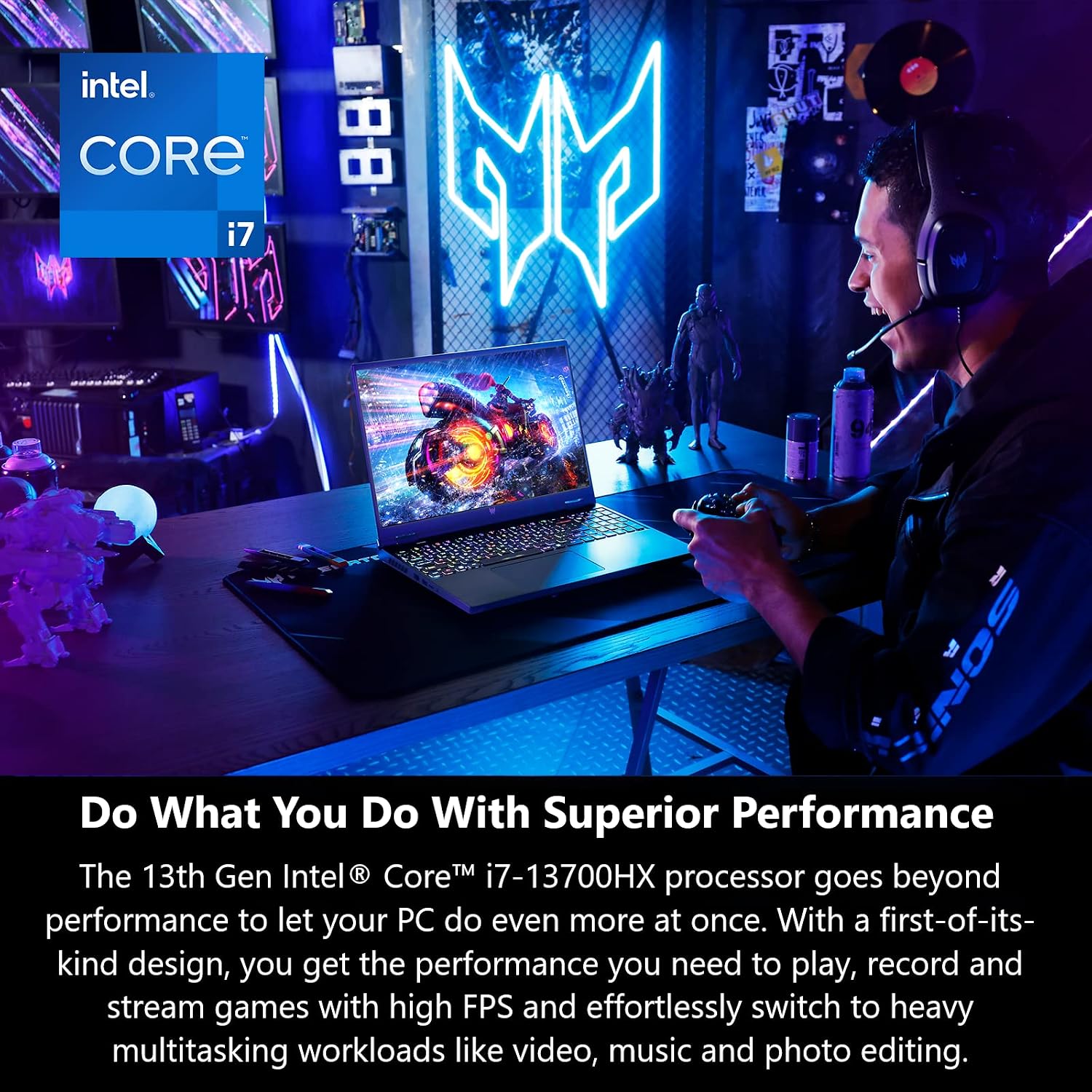 Acer Predator Helios 16 Gaming Laptop | 13th Gen Intel Core i7-13700HX | NVIDIA GeForce RTX 4060 | 16' 2560 x 1600 165Hz G-SYNC Display | 16GB DDR5 | 1TB Gen 4 SSD | Killer Wi-Fi 6E | PH16-71-74UU