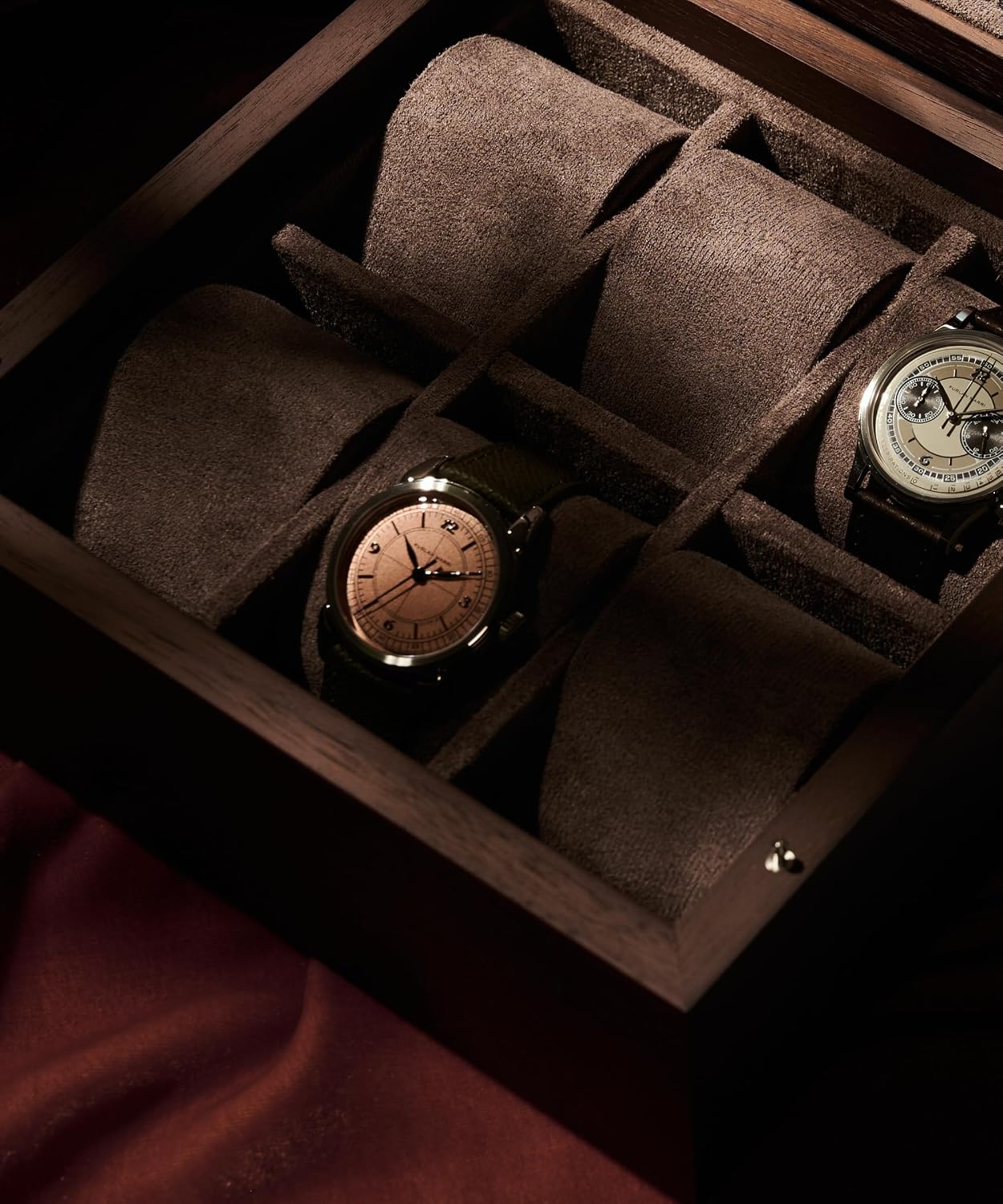 TAWBURY Wooden Watch Box for Men – 6 Watch Box Wood | Wooden Mens Watch Box Rustic | 6 Watch Case for Women & Men | Watch Collection Box for Men | Wrist Watch Storage Case for Men Wood