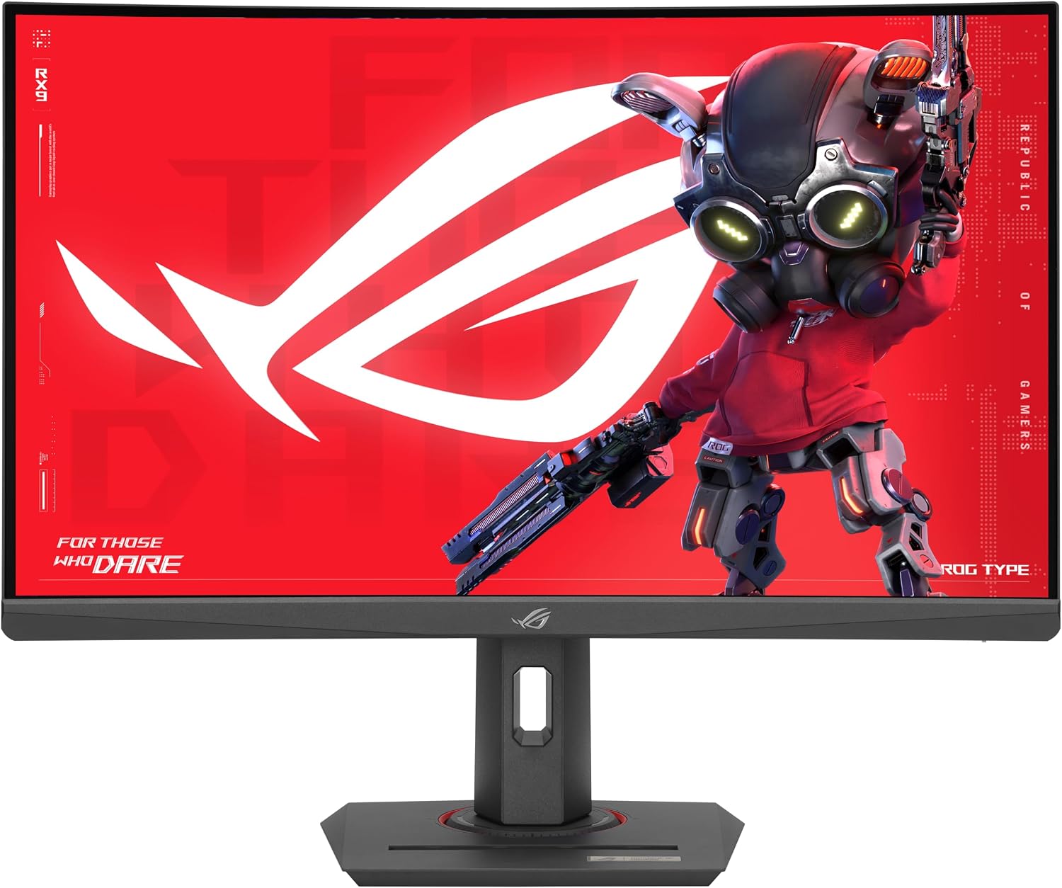 ASUS ROG Strix 27' 1440P HDR400 USB-C Curved Gaming Monitor (XG27WCS) - QHD (2560 x 1440), 180Hz, 1ms, Fast VA, 125% sRGB, DCI-P3 95%, ELMB Sync, FreeSync, DisplayWidget, Tripod Socket, 3yr Warranty