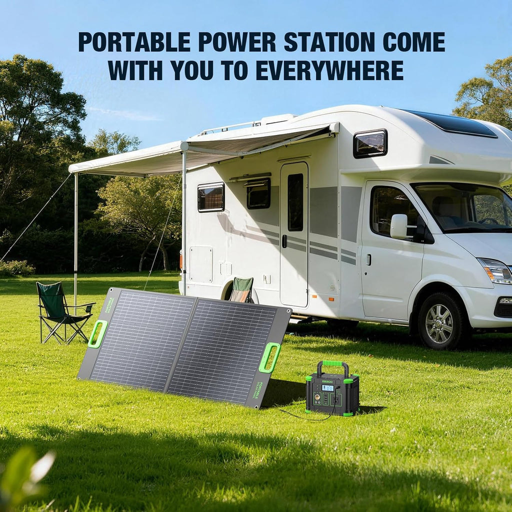 GRECELL Portable Power Station 330W (Peak 600W), GRECELL 288Wh Solar Generator with 60W USB-C PD, 5W Wireless 110V Pure Sine Wave AC Outlet, Lightweight Backup Battery for Camping, Travel, RVs