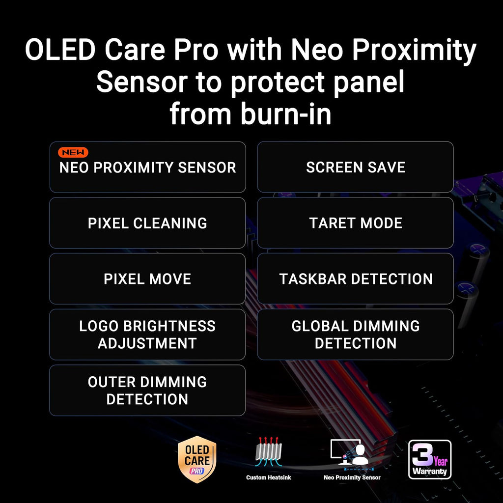 ASUS ROG Strix 32' 4K OLED Gaming Monitor (XG32UCWG) - TrueBlack Glossy OLED, Dual Mode (4K@165Hz, FHD@330Hz), 0.03ms, G-SYNC Compatible, Neo Proximity Sensor, USB-C, HDMI 2.1, 3 yr Warranty