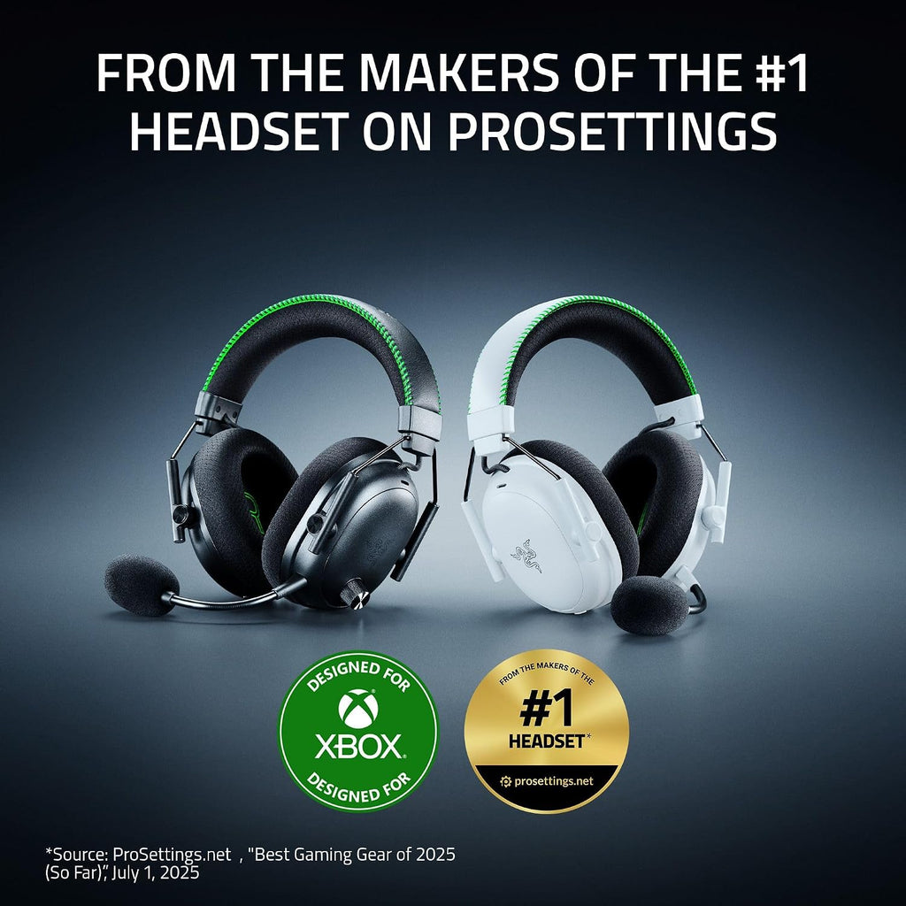Razer BlackShark V3 Pro Wireless ANC Gaming Headset for Xbox: Full Band Mic - 50mm Drivers - 2.4 GHz, Bluetooth, USB, 3.5mm - Works with PC, Mac, PS5, Nintendo Switch - Black (Renewed)