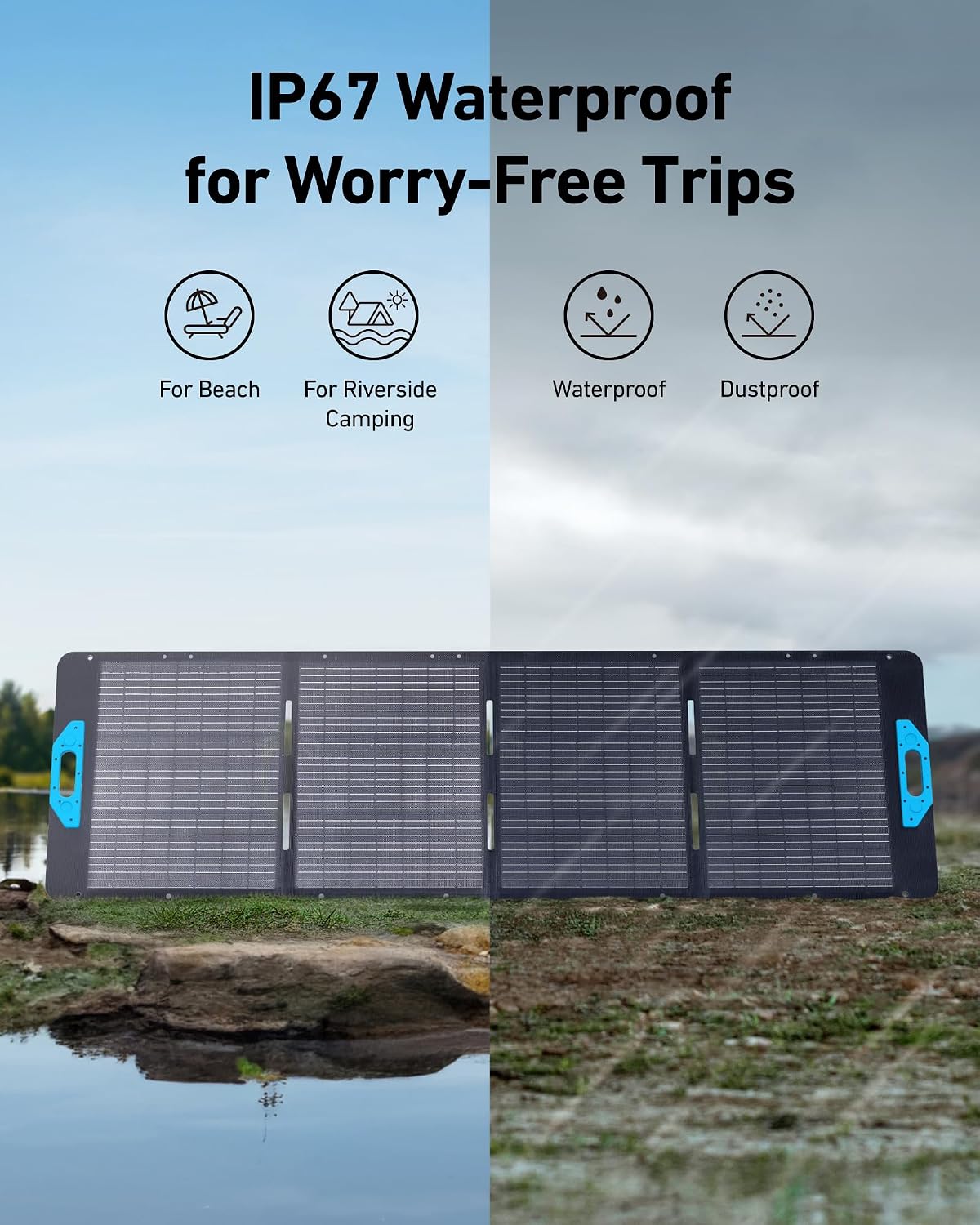 Anker SOLIX F2000 Solar Generator, 2048Wh Portable Power Station with LiFePO4 Batteries and 2× 200W Solar Panel, GaNPrime Technology, 4 AC Outlets Up to 2400W for Home, Power Outages, Camping, and RVs