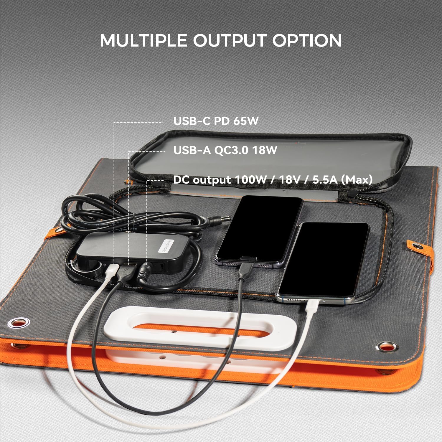 Solar Generator With Solar Panel Included, FF Flashfish 151Wh/40800mAh Portable Power Station+100W Solar Panel(DC/USB-A/USB-C Output), Backup Power Battery For Camping Home Power Outage