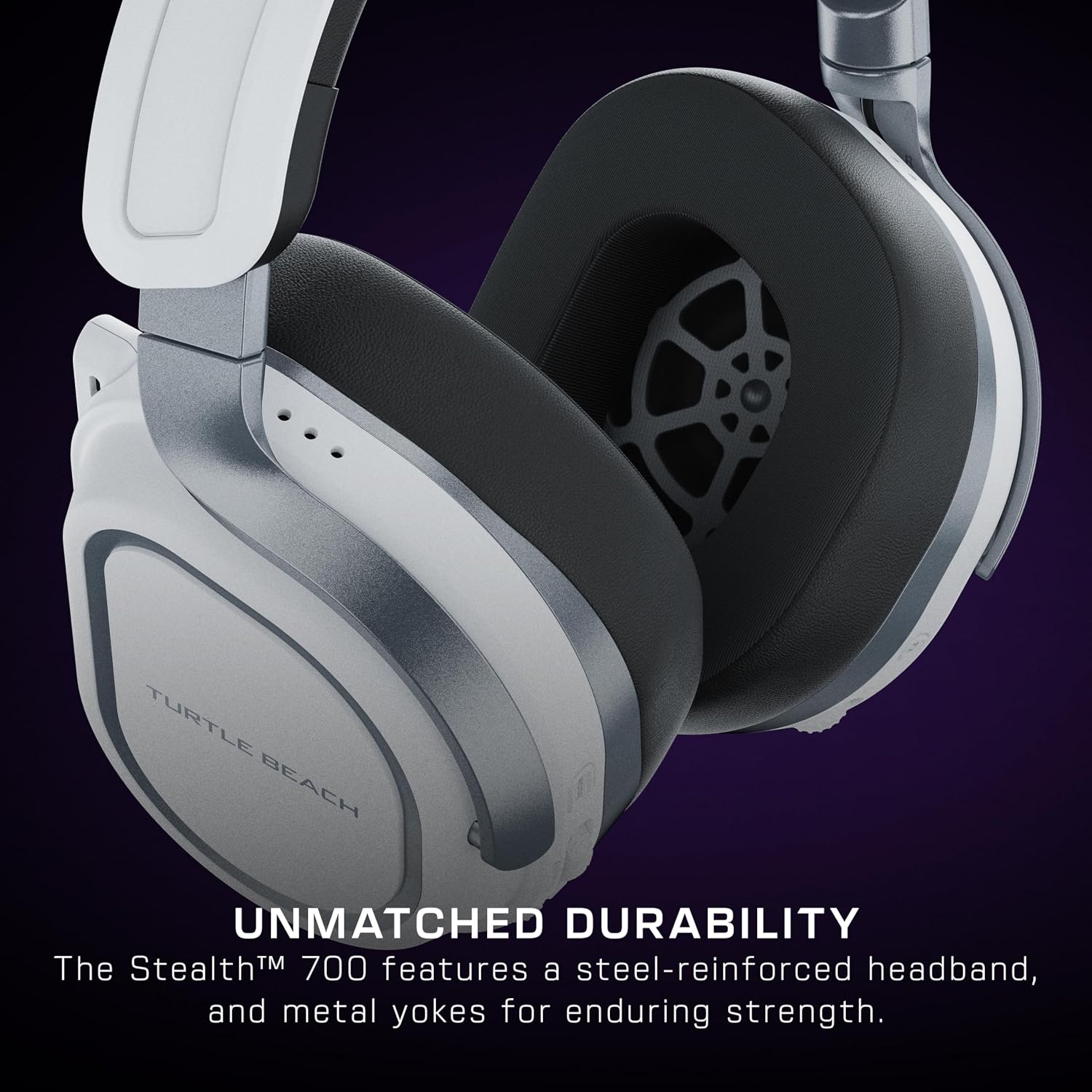 Turtle Beach Stealth 700 Wireless Multiplatform Amplified Gaming Headset for PS5, PS4, PC, Mobile – AI Noise-Cancelling Mic, Bluetooth, Rechargeable Battery, Dual Transmitters, White (Renewed)