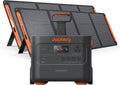 Jackery Explorer 2000 Plus Portable Power Station with 2x 200W Solar Panels, 2042Wh LiFePO4 Solar Generator, 3000W AC Output, Expandable to 24kWh, UPS Home Backup for Camping RV Off-Grid Emergency