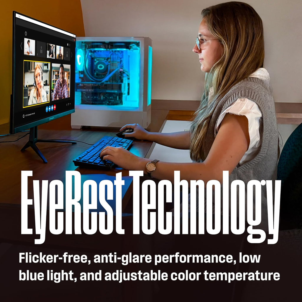 Westinghouse 27 Inch Gaming Monitor, 120Hz, 1ms, IPS Computer Monitor, 1080P FHD, Built-in Speakers, Eye Care, Adpative Sync Support (FreeSync Compatible), HDR, VGA, HDMI & DisplayPort w/Gaming Mode