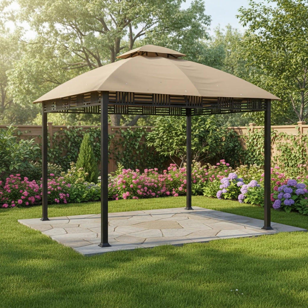 Garden Winds Durable 350 Replacement Canopy Top Compatible with Westbrook 10' x 12' Gazebo Model A101007903 - Beige