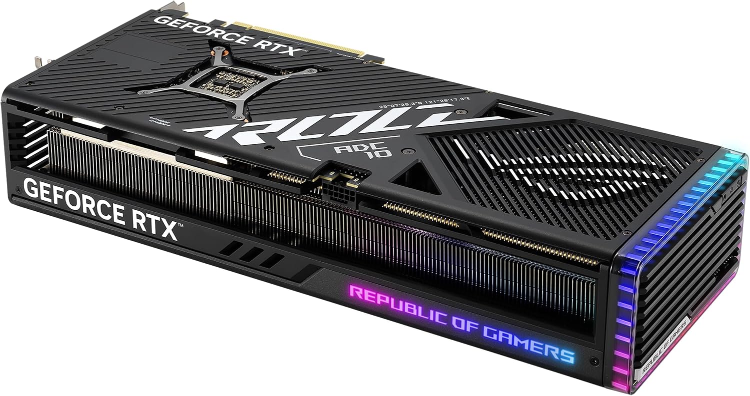 ASUS ROG Strix GeForce RTX™ 4080 Super Gaming Graphics Card (PCIe 4.0, 16GB GDDR6X, DLSS 3, HDMI 2.1a, DisplayPort 1.4a, Vapor Chamber, Massive Vented Backplate, Power Sensing, Aura Sync)