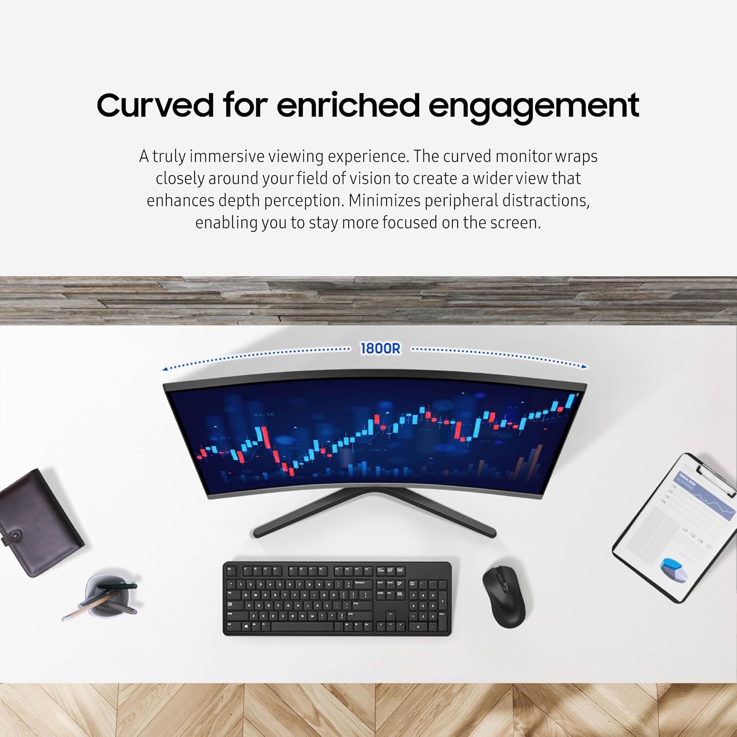 Samsung 32-inch S3 (S39GD) FHD 100Hz Curved Monitor, Game Mode, Eye Saver Mode, Multiple Connectivity with HDMI Port, Built-In Speakers, LS32D396GANXZA, 2025