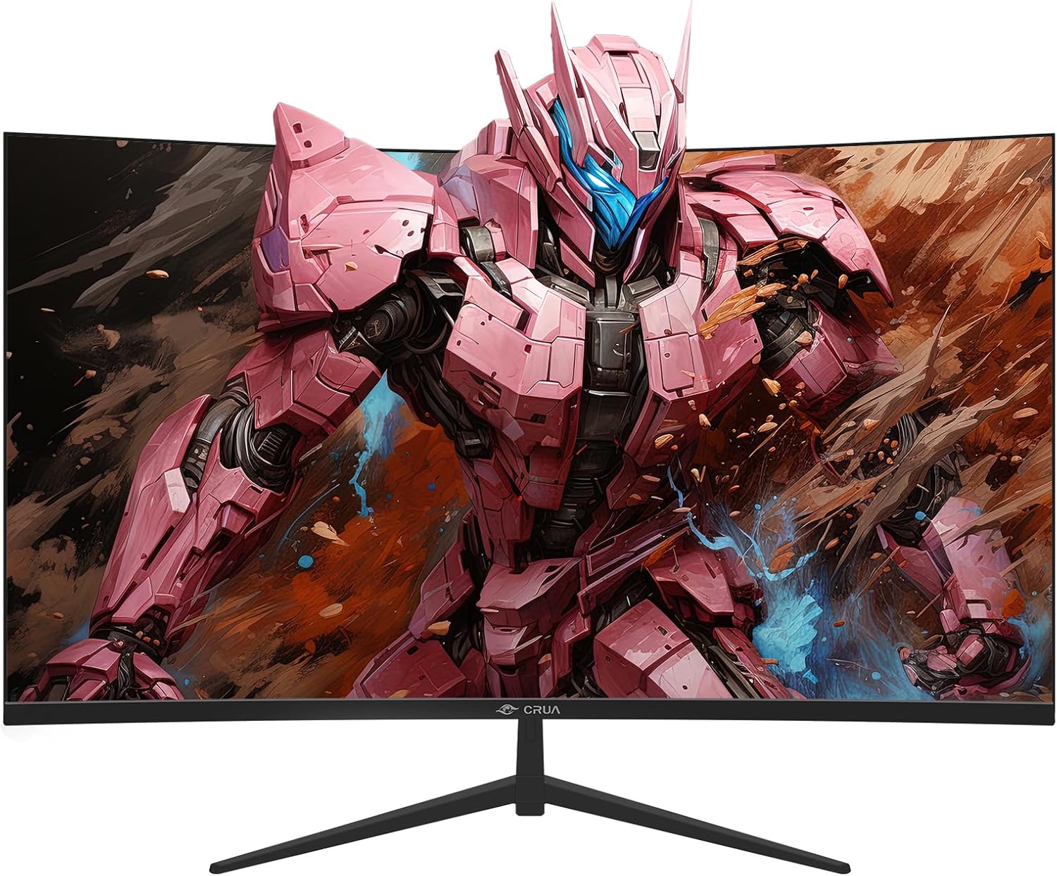 CRUA 32Inch Curved Gaming Monitor, FHD(1920 * 1080P) VA Screen 165Hz/200Hz, 1800R VA Screen, 120% sRGB, Computer Monitor that Support AMD Freesync, HDMI, DP, Wall Mountable Installs-Black