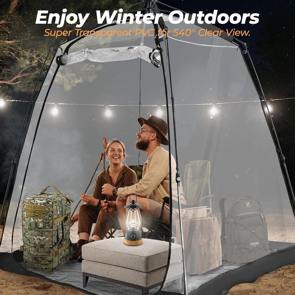 All Weather Proof Pod Pop Up Bubble Tent for 3-8 People, Large Oversize Dome House, Cold Protection Camping Tent, Winter Instant Igloo for Outdoor Activities