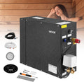VEVOR Steam Generator, 9 kW Steam Shower System with Controller for Home Sauna & Spa, Commercial Auto Drain Kit with Overheat, Dry-Run & Overpressure Protection, 10min to 24h Timer, Black