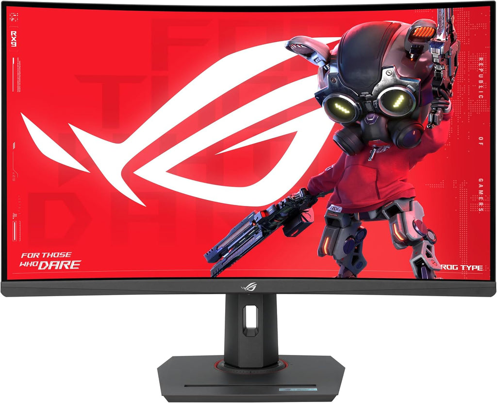 ASUS ROG Strix 32' 1440P USB-C Curved HDR Gaming Monitor (XG32WCS) - QHD, 180Hz, 1ms, Fast VA, Extreme Low Motion Blur Sync, FreeSync, DisplayWidget, Tripod Socket, AI Technology, 3 yr Warranty