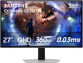 Samsung 27' Odyssey OLED G6 (G60SD) Series Gaming Monitor with QHD & QD-OLED, 360Hz 0.03ms, AMD FreeSync Premium Pro, Anti-Glare, Sleek Design, Cooling System, 3 Year Warranty, LS27DG602SNXZA
