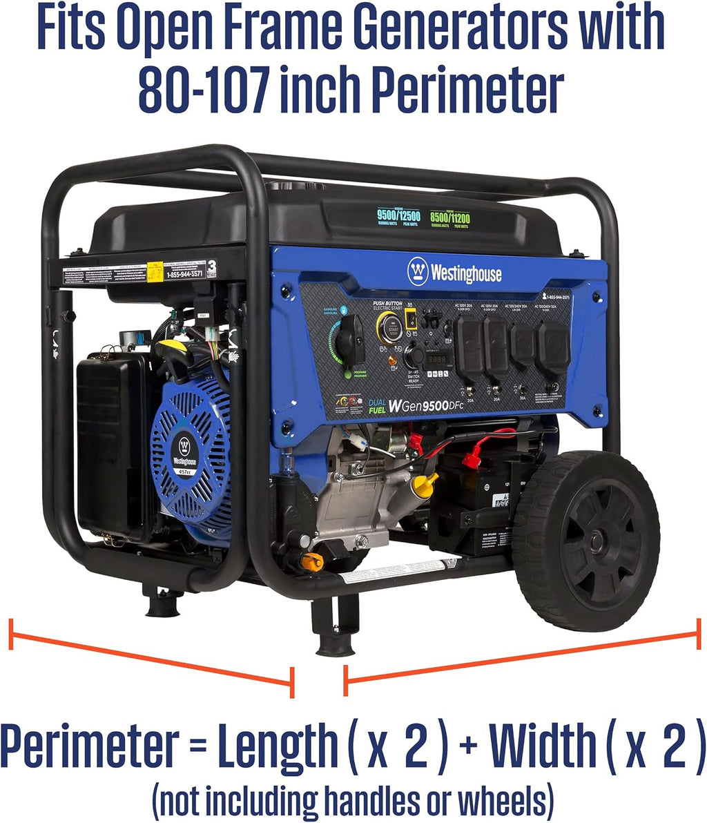 Westinghouse WGenTent Generator Running Cover for Open Frame Generators,Black