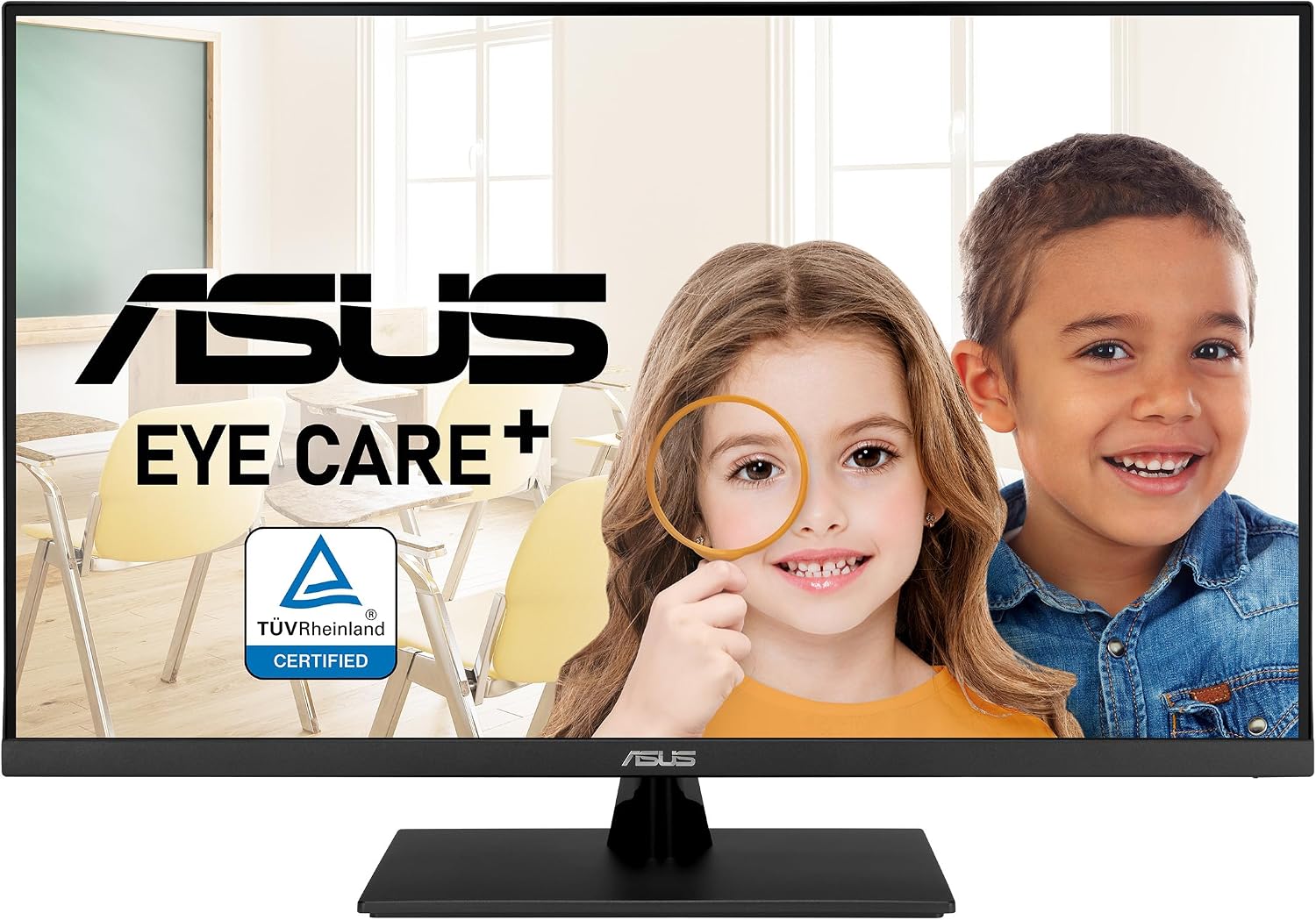 ASUS 31.5' 4K HDR Eye Care Monitor (VP327Q) – UHD (3840 x 2160), 99% sRGB, HDR-10, Adaptive-Sync, Speakers, DisplayPort, HDMI, Flicker Free, Blue Light Filter, VESA Mountable,Black