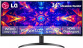 LG 34' Curved UltraWide QHD(3440x1440) IPS Monitor, Dynamic Action Sync, HDR10, sRGB 99%, OnScreen Control, Dual Controller, Multitasking and Content creation, HDMI/DisplayPort, Tilt Adjustable, Black