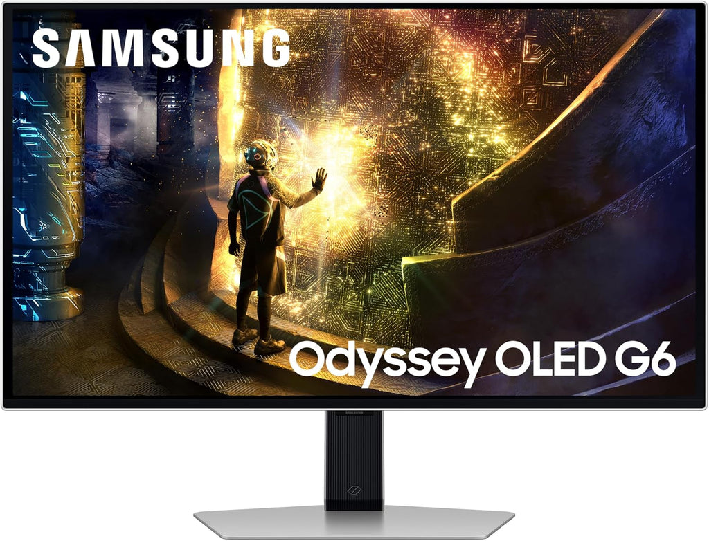 Samsung 27' Gaming Monitor G6 G61D Odyssey OLED QHD 240Hz 0.03Ms, Silver Matte, Height Adjustable and Pivot, LS27DG612SMXUE