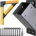 8pack 4x4 (Actual 3.5''x3.5'') Degree Angle Support Brackets, for Pergola, Gazebo, Deck Wood Frame Structures Provide Support 45° Degree Angle Bracket