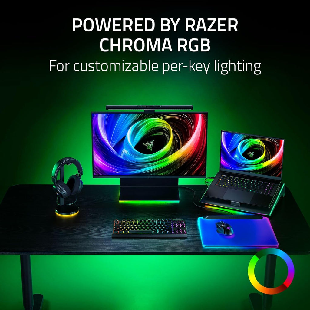 Razer BlackWidow V4 TKL HyperSpeed Wireless Hot Swappable Gaming Keyboard: Orange Tactile Switches - Wireless & Bluetooth - Multi-Function Roller & Control Buttons - Chroma RGB - Long Battery Life
