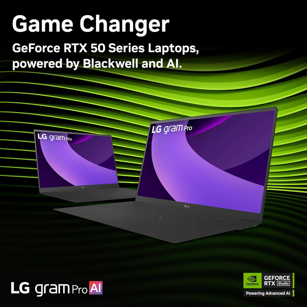 LG gram Pro 17-inch Lightweight Laptop Computer, Intel Evo Edition Powered by Intel Core Ultra9 285H Processor, NVIDIA RTX5050, Windows 11 Home, 32GB RAM, 2TB SSD, Black
