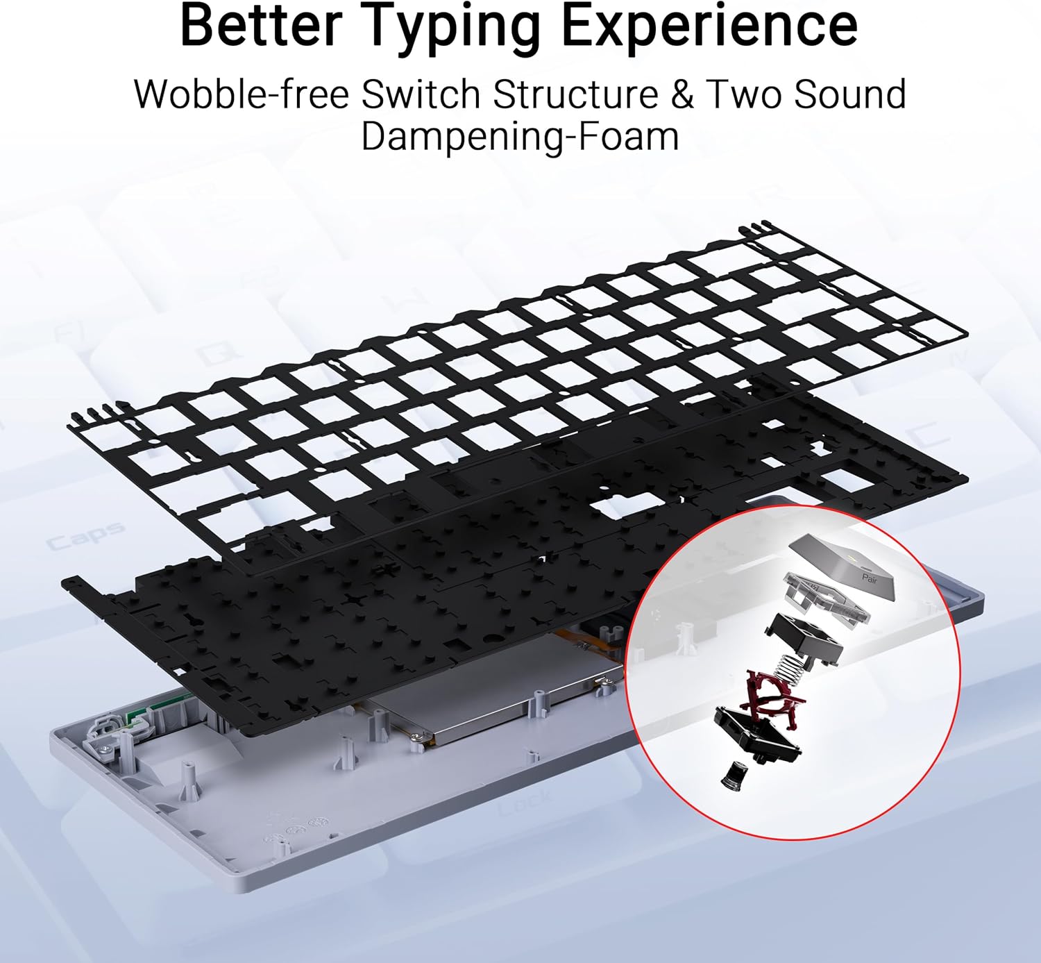 ASUS ROG Falchion RX Low Profile Wireless Gaming Keyboard – 65% Compact TKL, Tri-Mode Connectivity, ROG RX Blue Optical Switches, RGB, Touch Panel, Keyboard Cover, PC/Mac Support - White